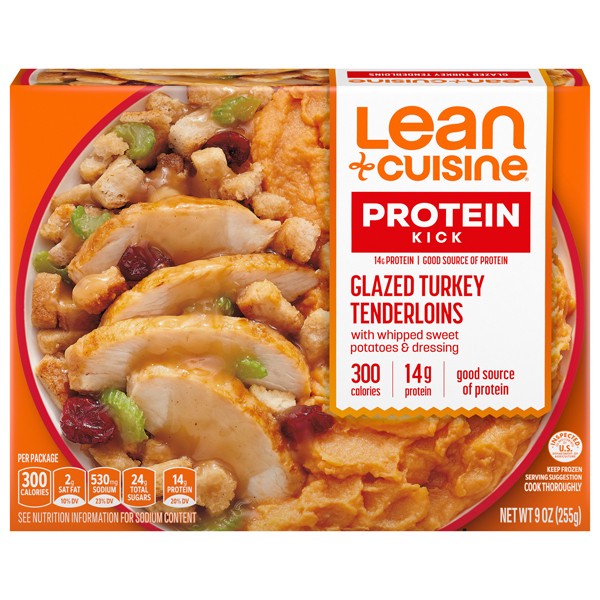 slide 1 of 9, Lean Cuisine Glazed Turkey Tenderloins, Frozen Dinner Protein Kick Bowl, 9 oz, 9 oz