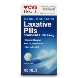 slide 1 of 1, CVS Health Maximum Strength Laxative Pills Sennosides Usp, 90 ct; 25 mg