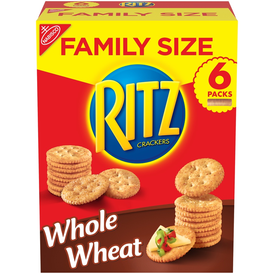 slide 2 of 9, Ritz Nabisco Ritz Crackers Baked with Whole Wheat 1.21 lb. Box, 1.21 lb