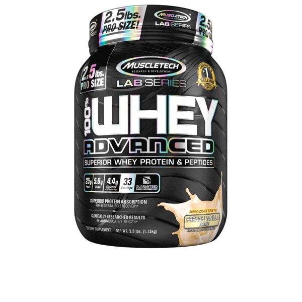 slide 1 of 1, MuscleTech Lab Series Whey Protein Powder, Vanilla, 2.5 lb