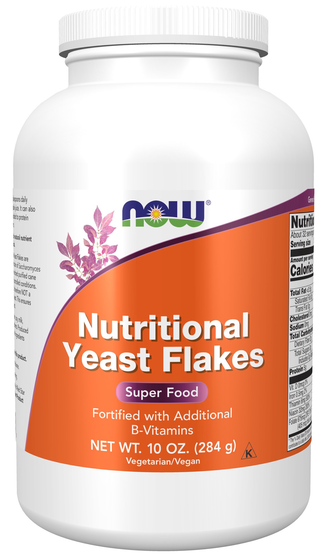 slide 1 of 7, NOW Nutritional Yeast Flakes - 10 oz., 10 oz