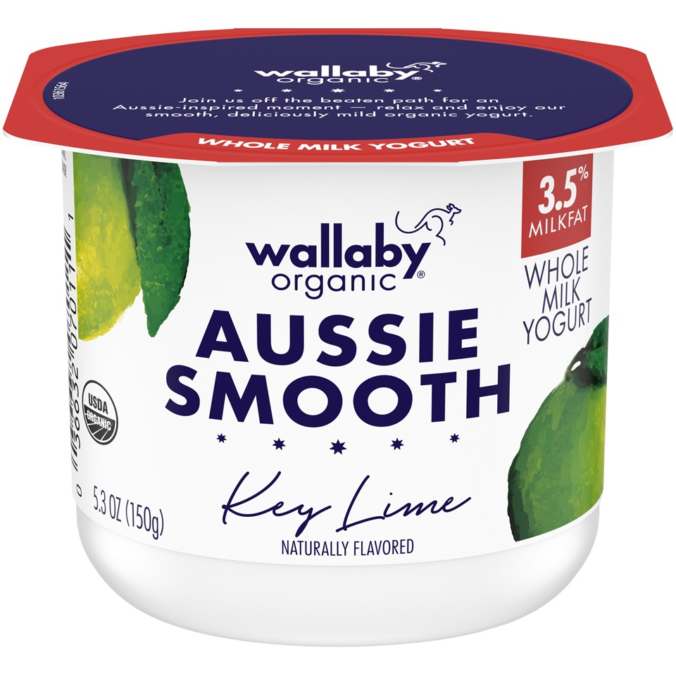 slide 1 of 1, Wallaby Key Lime Whole Milk Yogurt, 5.3 oz