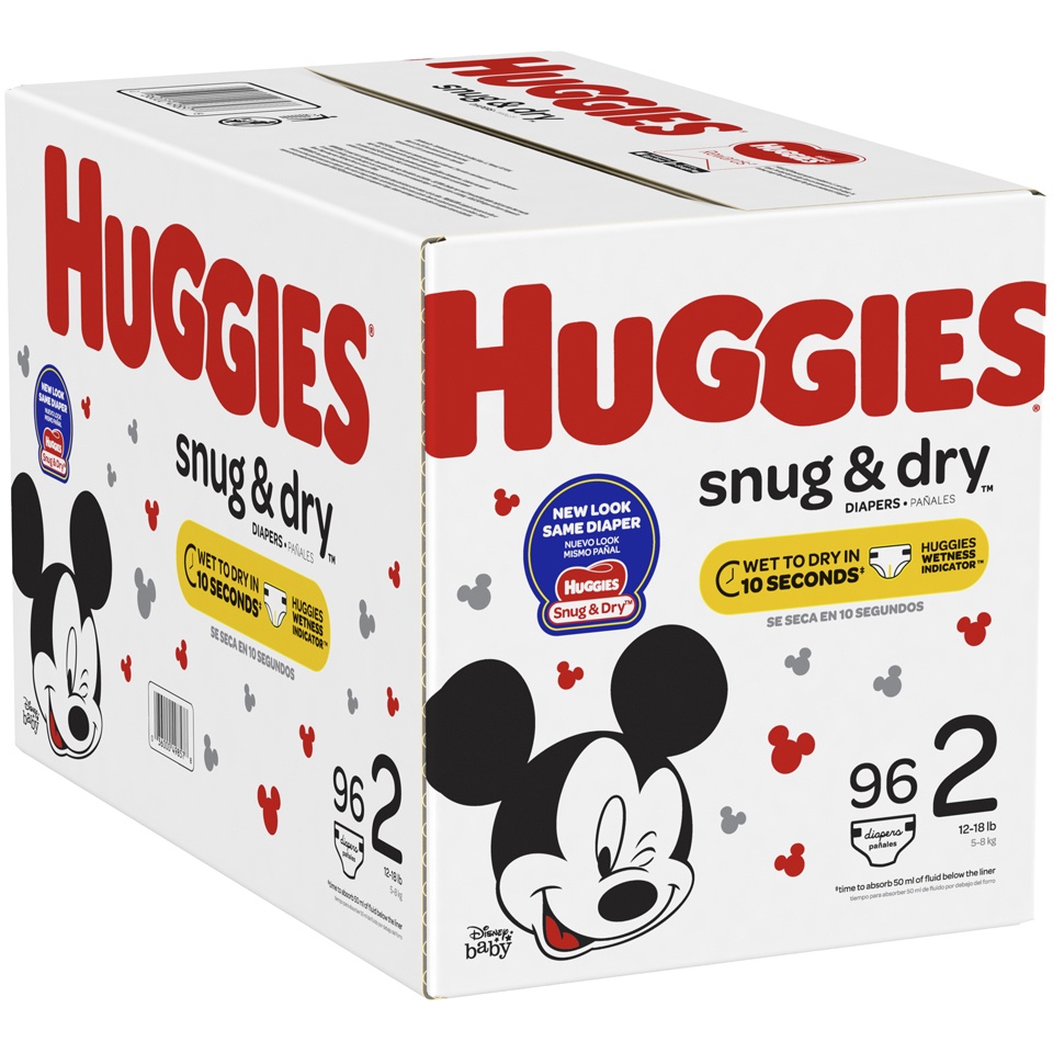 slide 2 of 3, Huggies Snug & Dry Diapers 104 ct, size 2