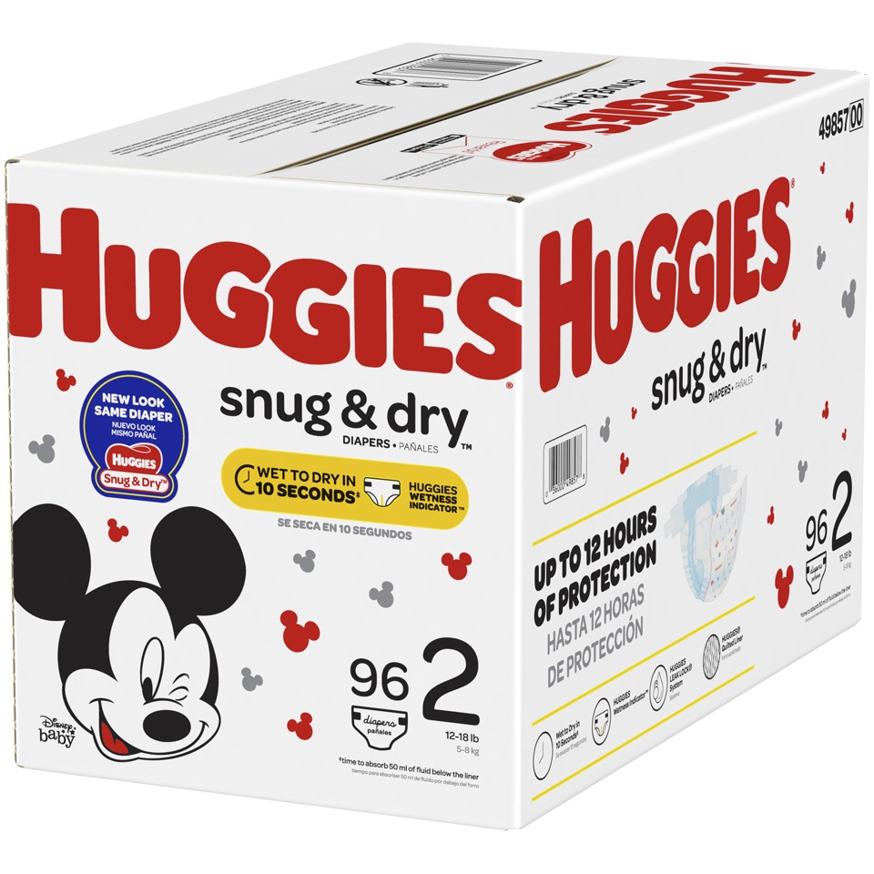 slide 3 of 3, Huggies Snug & Dry Diapers 104 ct, size 2