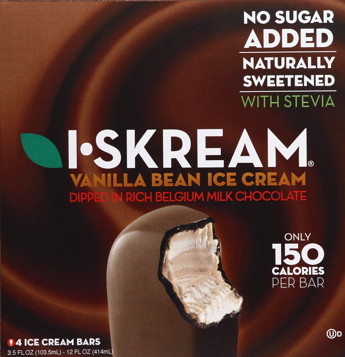 slide 4 of 4, I-SKREAM Vanilla Ice Cream Bar, 4 ct; 14 fl oz