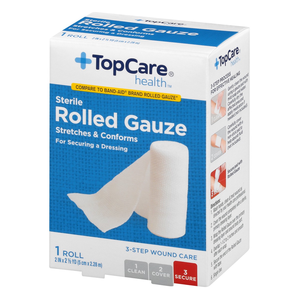 slide 7 of 9, TopCare Health Sterile Rolled Gauze 1 ea, 1 ct