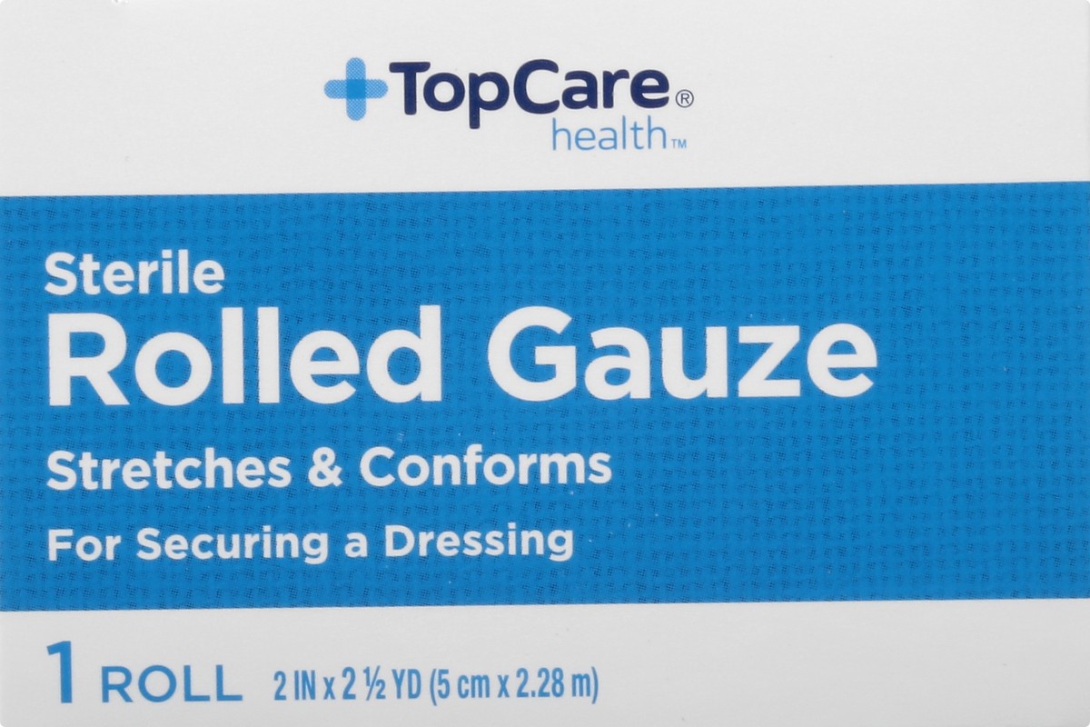 slide 5 of 9, TopCare Health Sterile Rolled Gauze 1 ea, 1 ct