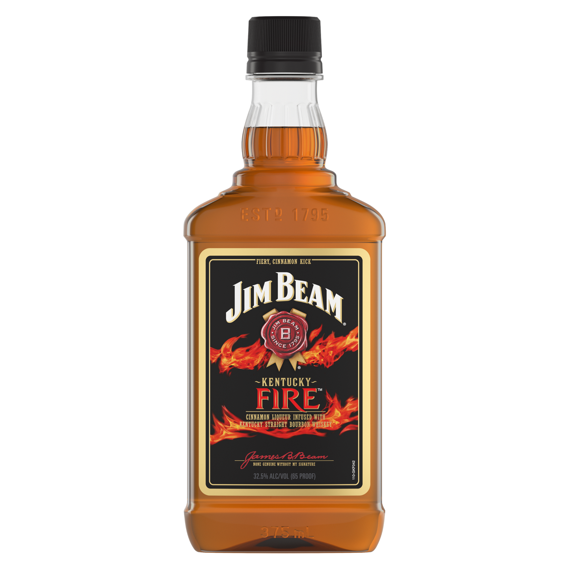 slide 2 of 2, Jim Beam Kentucky Fire Pet, 375 ml