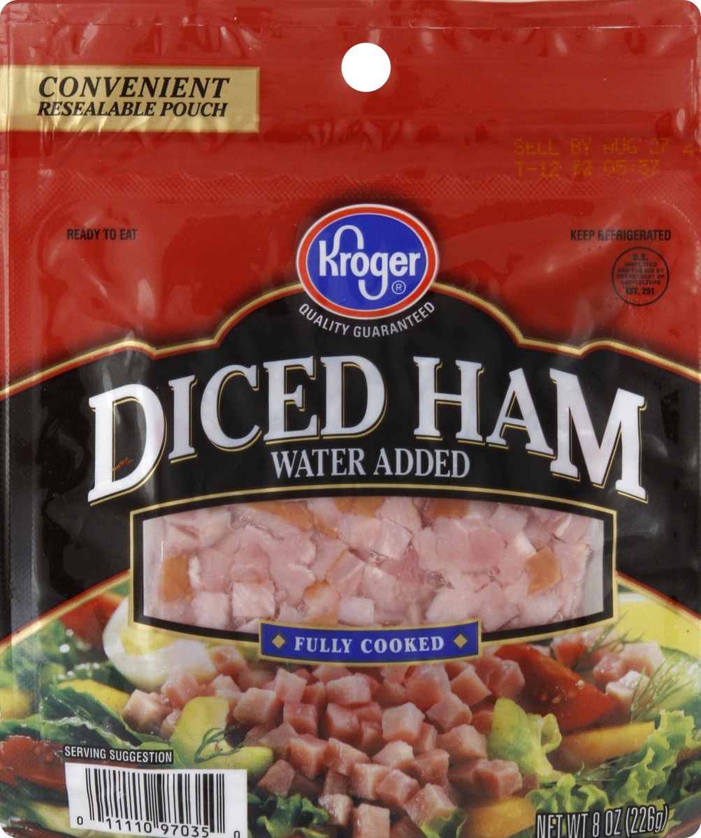 slide 1 of 3, Kroger Diced Ham, 8 oz