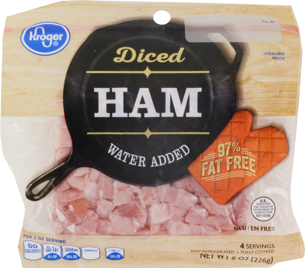 slide 1 of 3, Kroger Diced Ham, 8 oz