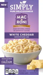 Mac-A-Roni Mac A Roni Simply Pasta With Flavored Sauce White Cheddar 8.2 Oz