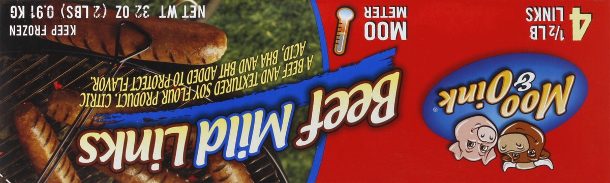 slide 2 of 4, Moo & Oink Beef Links 4 ea, 4 ct