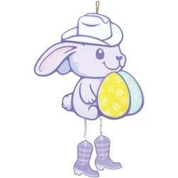 Destination Holiday Cowboy Bunny Hanging Easter Wall Decor