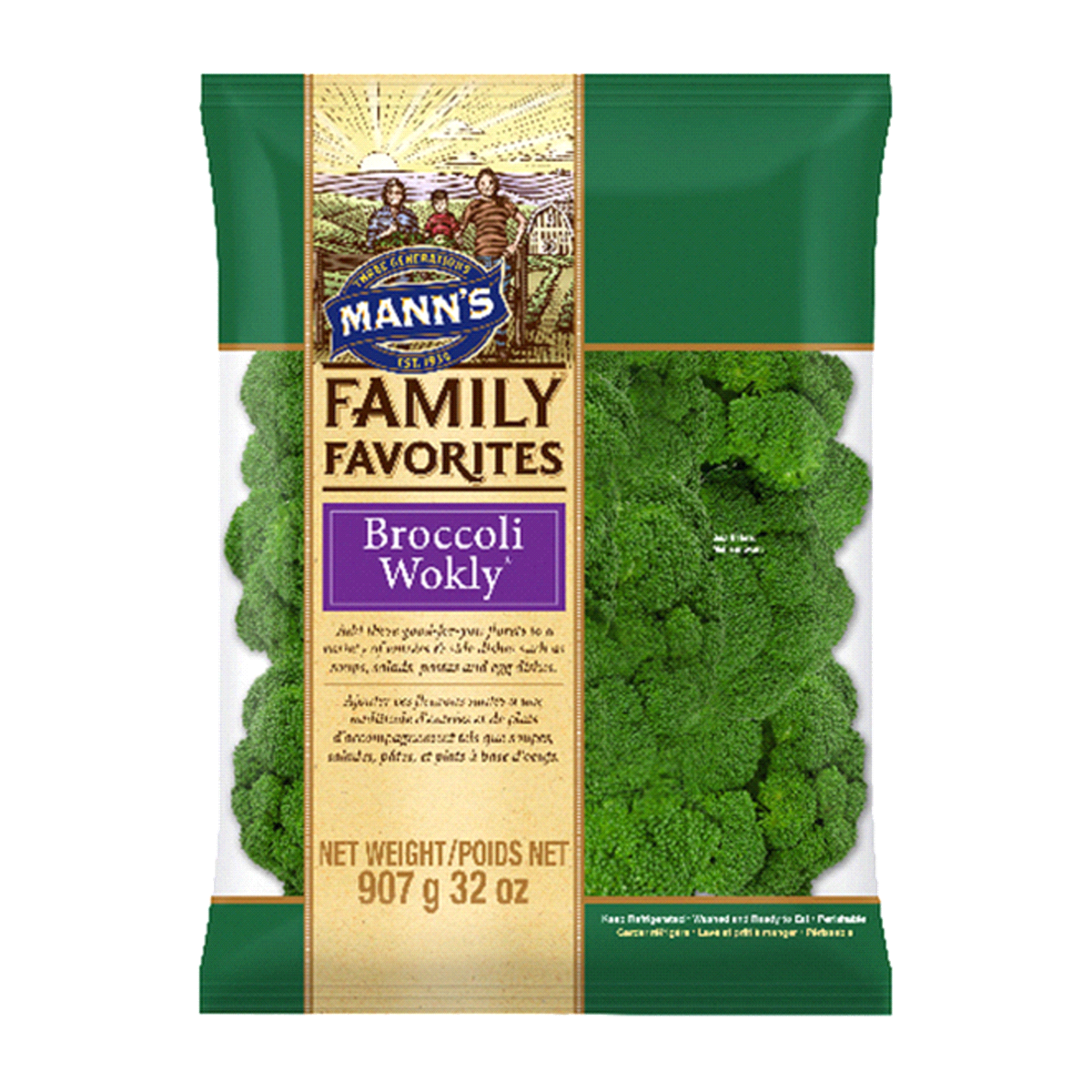 slide 1 of 1, Mann's Broccoli Wokly, Family Size, 32 oz