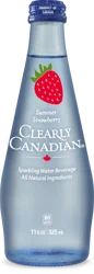 Clearly Canadian Summer Strawberry Sparkling Water Beverage 11 Fl Oz Bottle