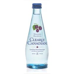 Clearly Canadian Mountain Blackberry Sparkling Water Beverage 11 Fl Oz Bottle