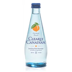 Clearly Canadian Orchard Peach Sparkling Water Beverage 11 Fl Oz Bottle