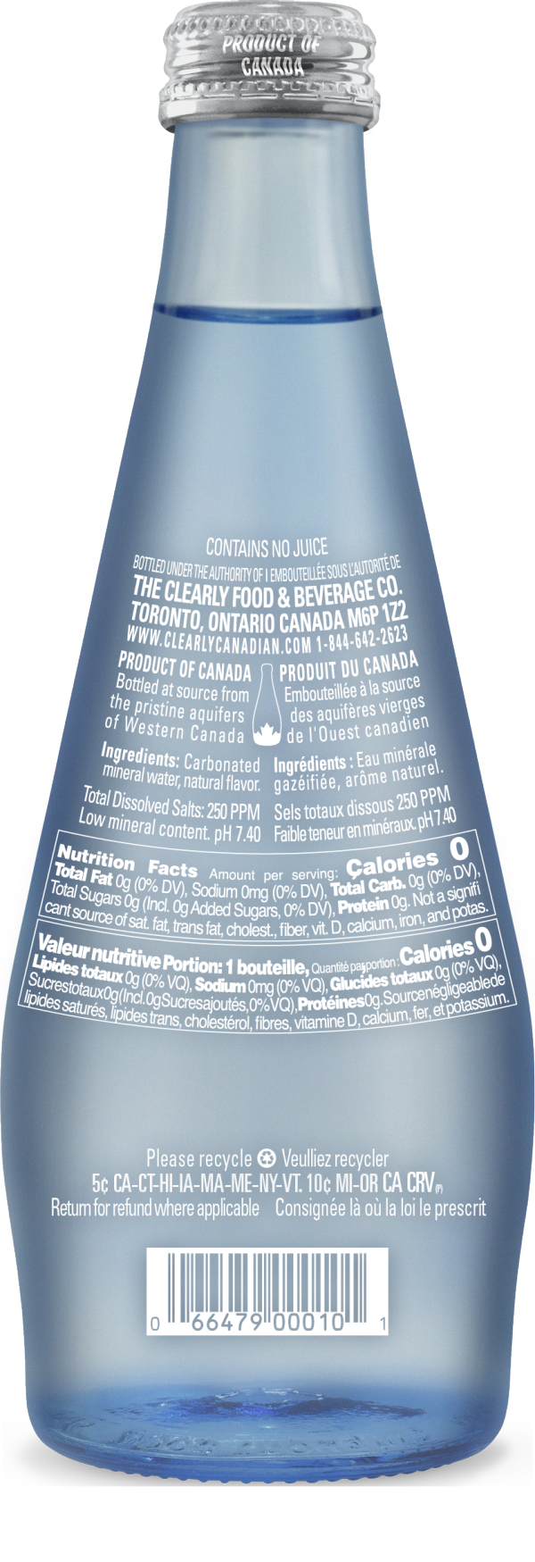 slide 3 of 5, Clearly Canadian Sparkling Limon Essence - 11 oz, 11 oz