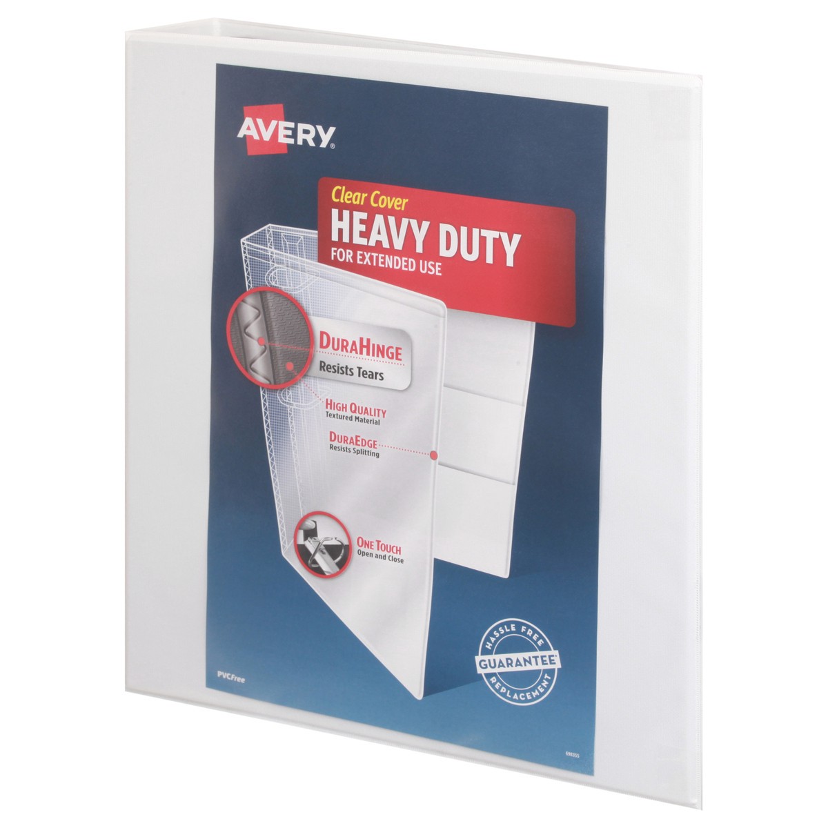 slide 9 of 9, Avery 1-1/2 Inch Heavy Duty Clear Cover Binder 1 ea, 1 ct