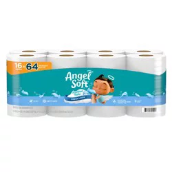 Angel Soft Toilet Paper With Fresh Linen Scented Tube, 16 Mega Rolls