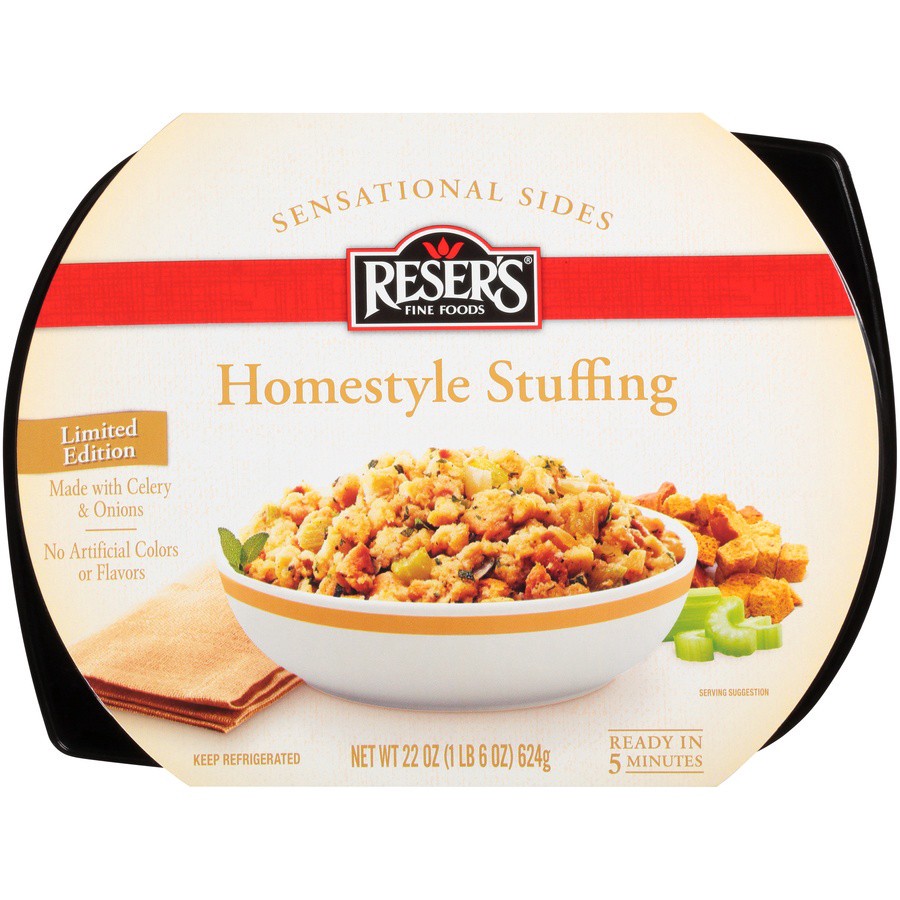 slide 1 of 8, Reser's Homestyle Stuffing, 22 oz