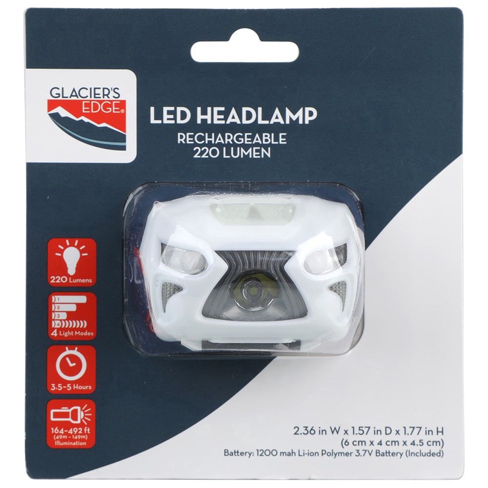 slide 3 of 3, Ge 220 Lumen Led Rechargeable Headlamp, 1 ct
