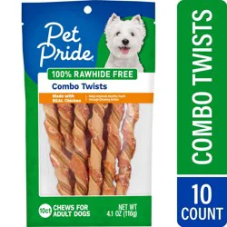 Pet Pride Rawhide Free Combo Twist Chews Adult Dog Treats, 10 ct / 4.1 oz