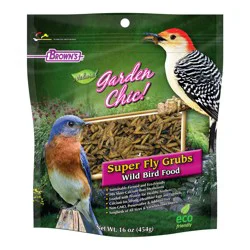 Brown's Garden Chic! Super Fly Grubs Wild Bird Food 16 oz