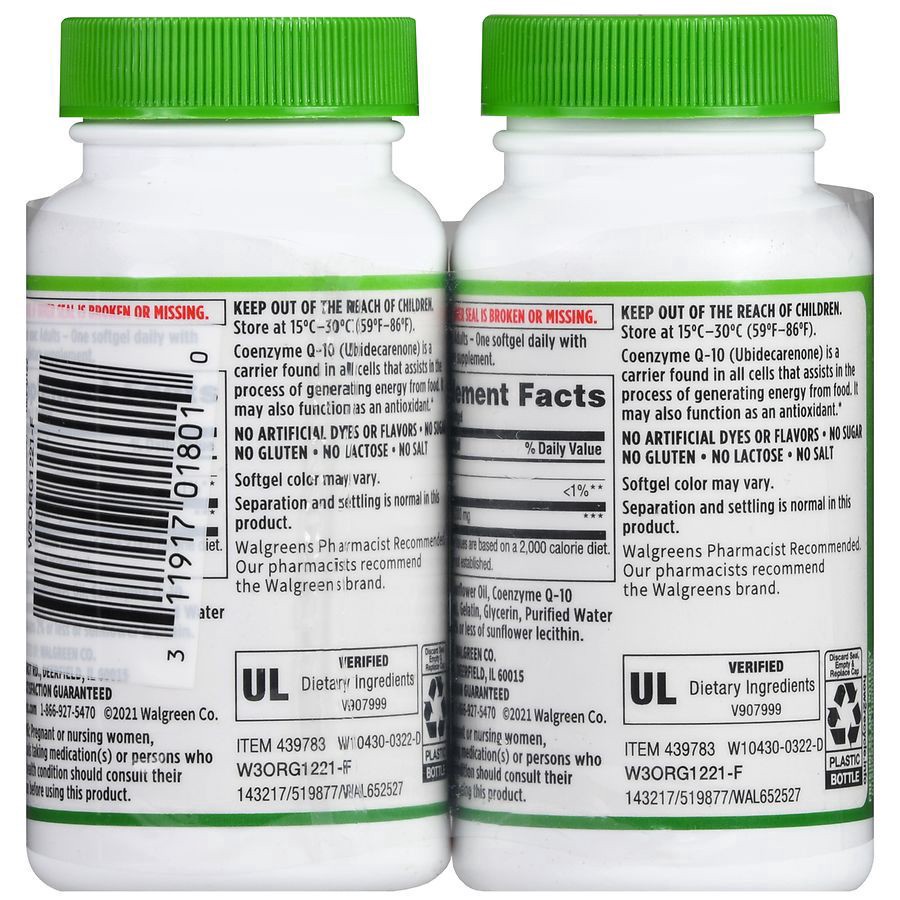 slide 5 of 5, Walgreens CoQ-10 200 mg, 90 ct x 2 ct
