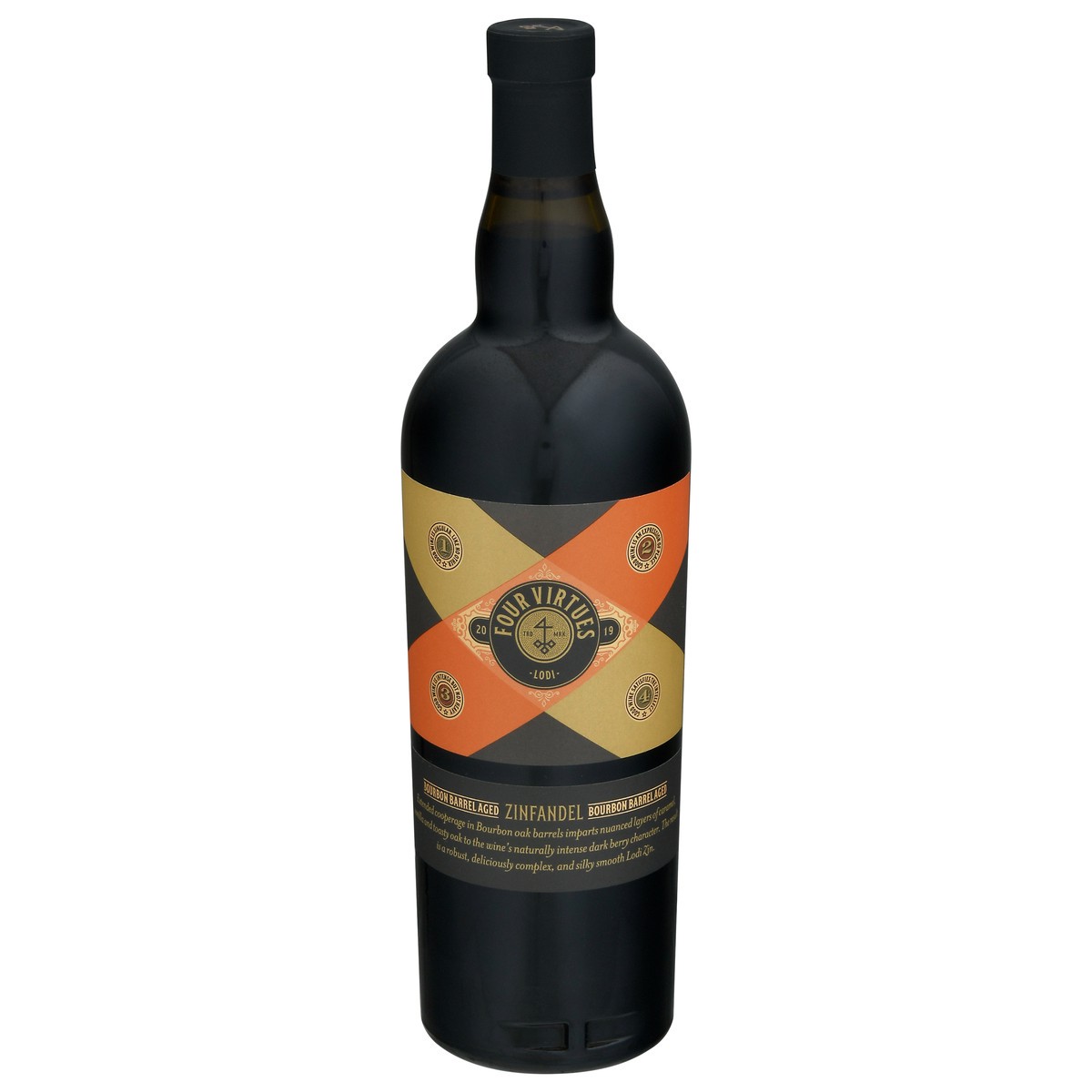 slide 8 of 9, Four Virtues Bourbon Barrel Zinfandel, 750 ml