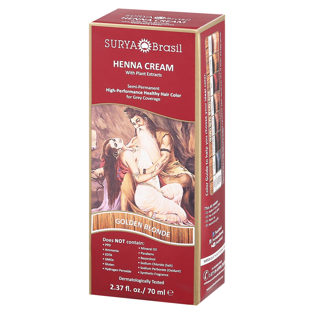 slide 3 of 9, Surya Brasil Golden Blonde Henna Cream with Plant Extracts 2.37 fl oz, 2.37 fl oz