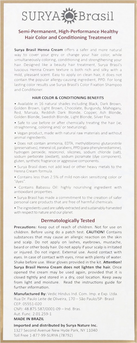 slide 5 of 9, Surya Brasil Golden Blonde Henna Cream with Plant Extracts 2.37 fl oz, 2.37 fl oz