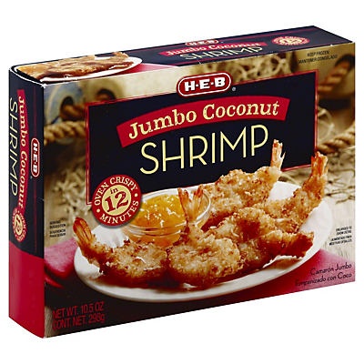 slide 1 of 1, H-E-B Jumbo Coconut Shrimp, 10.5 oz