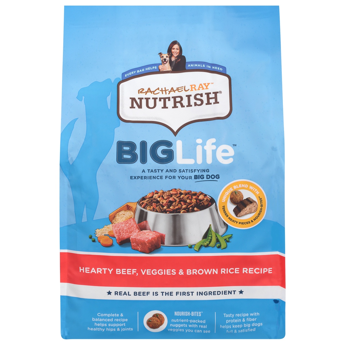 Rachael Ray Nutrish Big Life Dog Food, Beef/Brwn Rice/Veggies 5 lb | Shipt