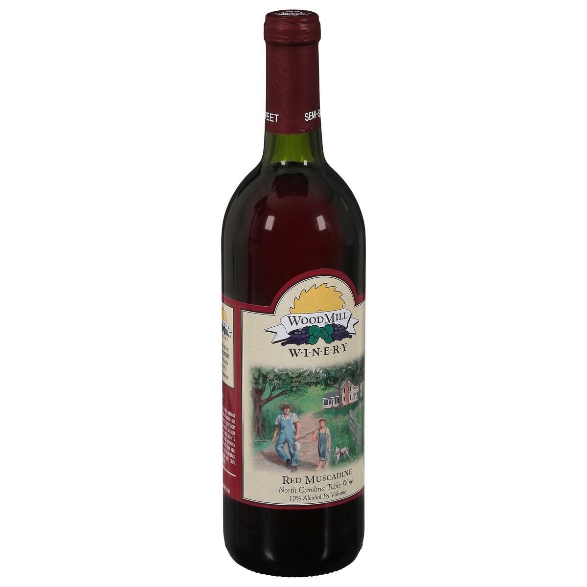 slide 2 of 9, WoodMill Winery Semi-Sweet Red Muscadine 750 ml, 750 ml