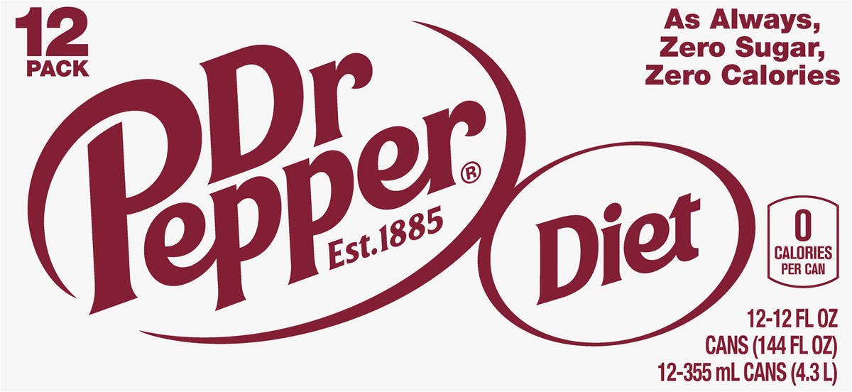 slide 2 of 6, Dr Pepper Diet Dr Pepper Soda- 12 ct, 12 ct