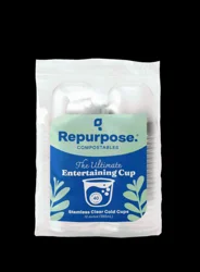 Repurpose Compostables 12 oz Stemless Clear Cold Cups