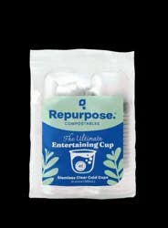 Repurpose Compostables 12 oz Stemless Clear Cold Cups