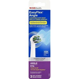 slide 1 of 1, CVS Health Easyflex Angle Replacement Brush Heads, 3 Ct, 1 ct