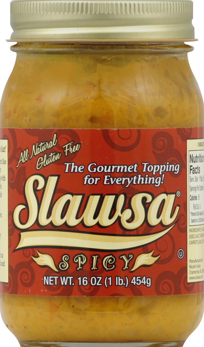 slide 2 of 2, Slawsa Spicy Gourmet Topping, 16 oz