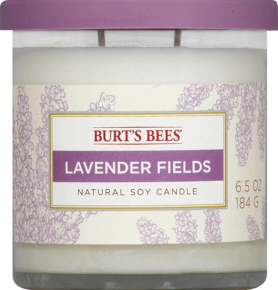 slide 2 of 2, Burts Bees Lavender Fields Natural Soy Jar Candle White, 6.5 oz