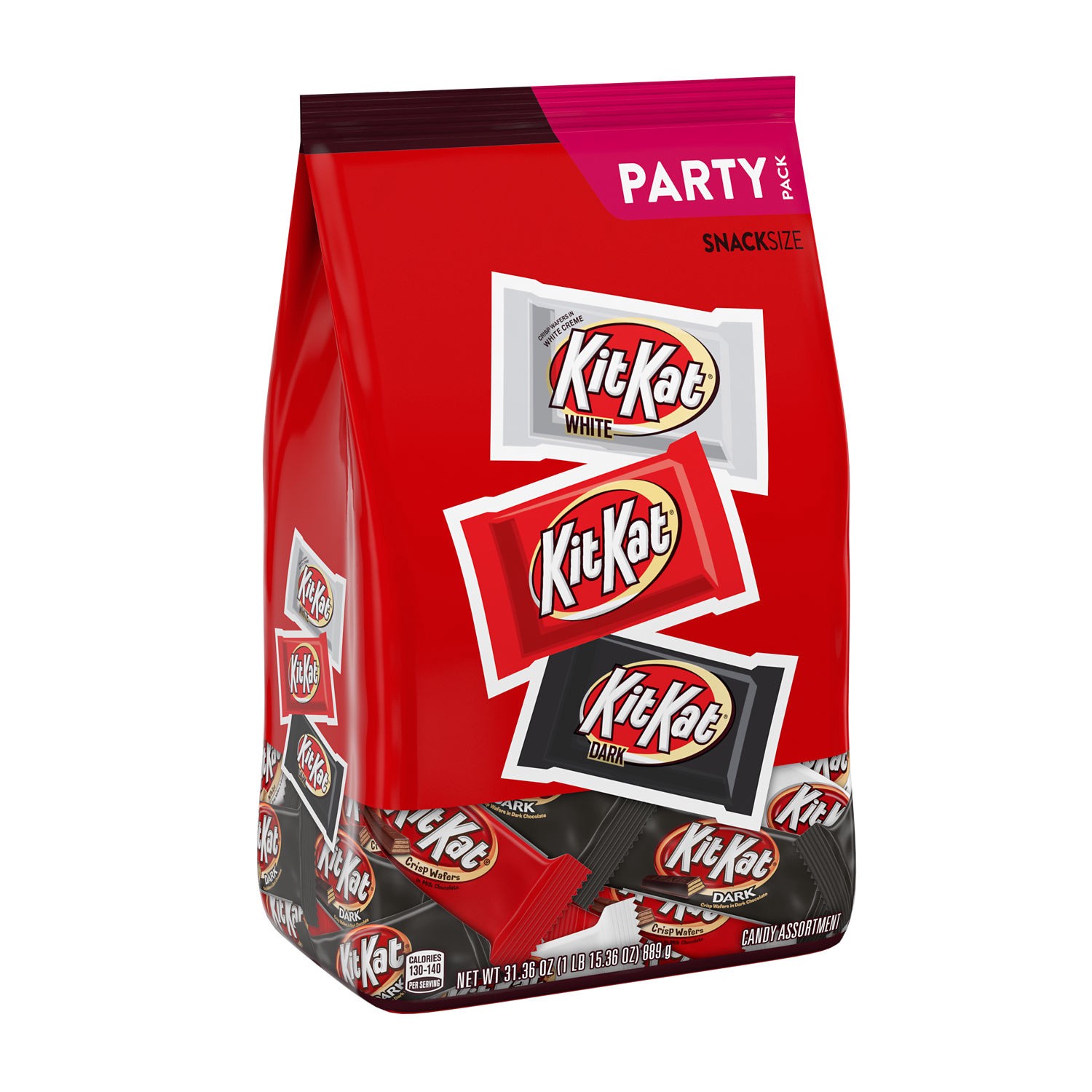 slide 1 of 9, KIT KAT Assorted Flavored Wafer Snack Size, Candy Party Pack, 31.36 oz, 31.36 oz