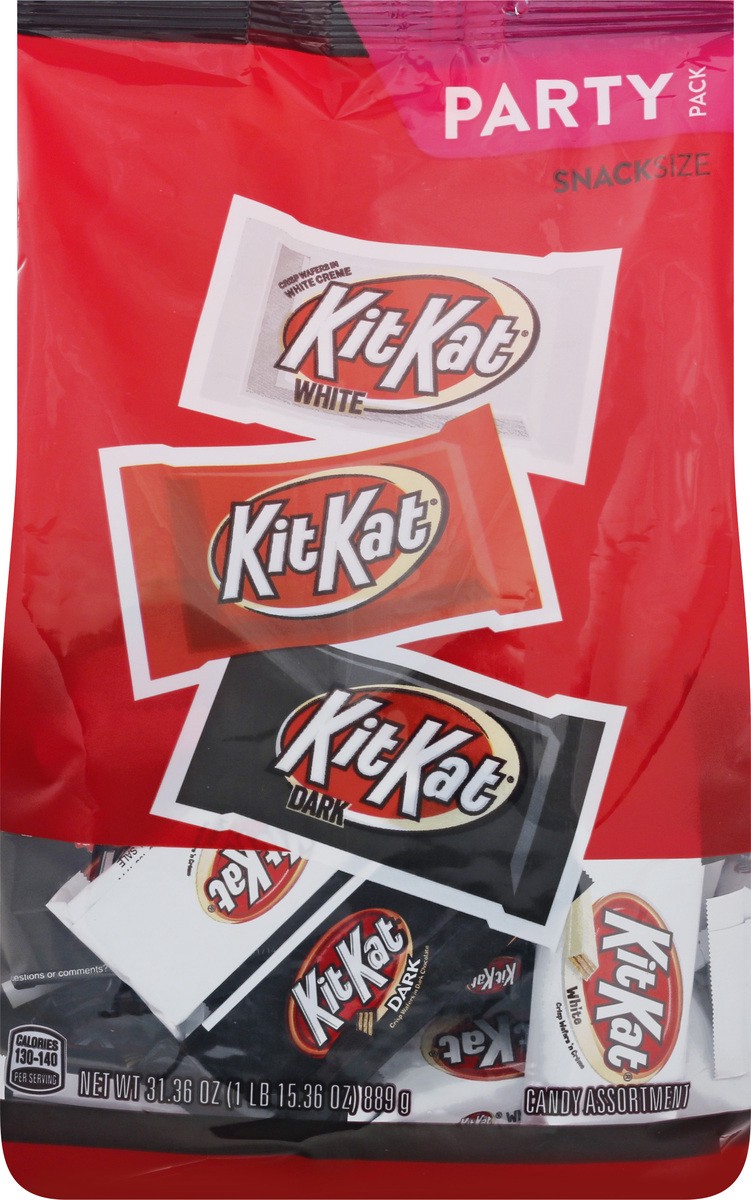 slide 2 of 9, KIT KAT Assorted Flavored Wafer Snack Size, Candy Party Pack, 31.36 oz, 31.36 oz