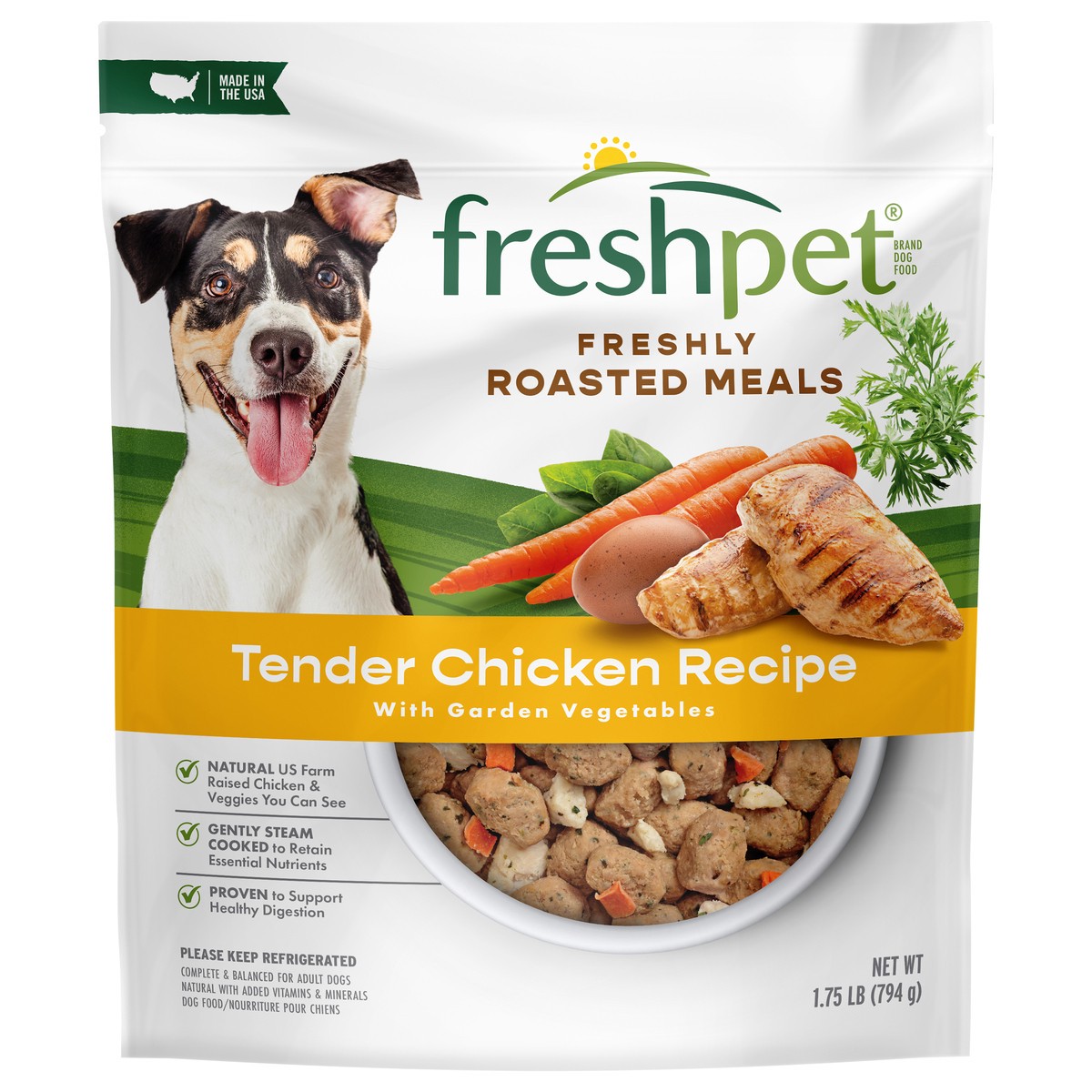 slide 1 of 4, Freshpet Tender Chicken Recipe Healthy & Natural Dog Food, 1.75 lb