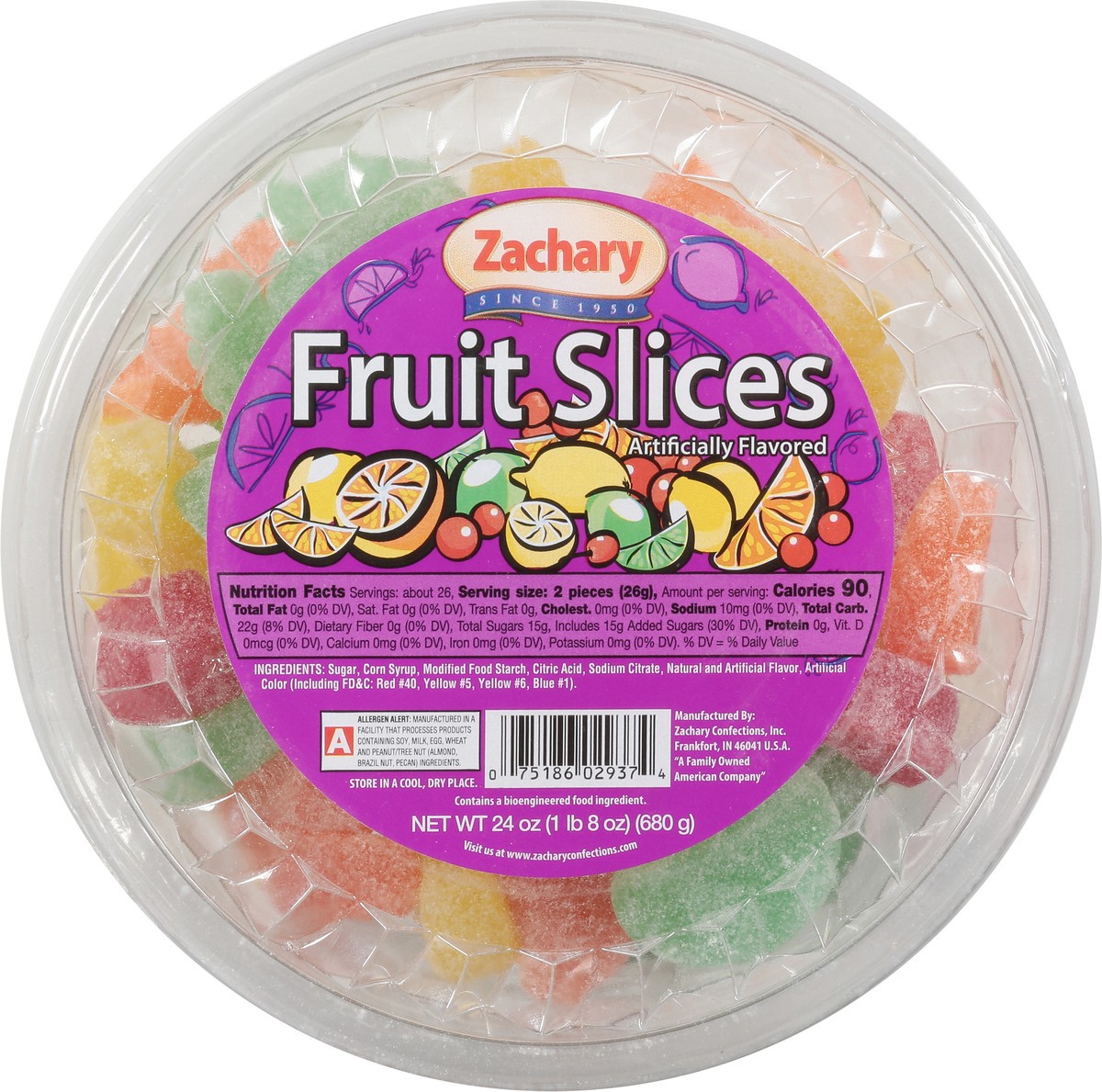 slide 9 of 13, Zachary Fruit Slices 24 oz, 1 ct