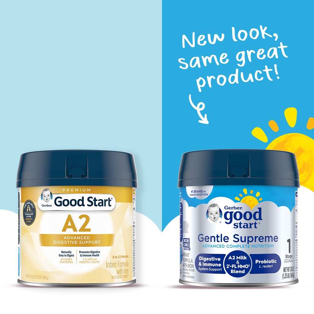 slide 4 of 5, Good Start Premium Non-GMO Powder Infant Formula with A2 Milk for Digestive Support, 20 oz Canister, 19.97 oz