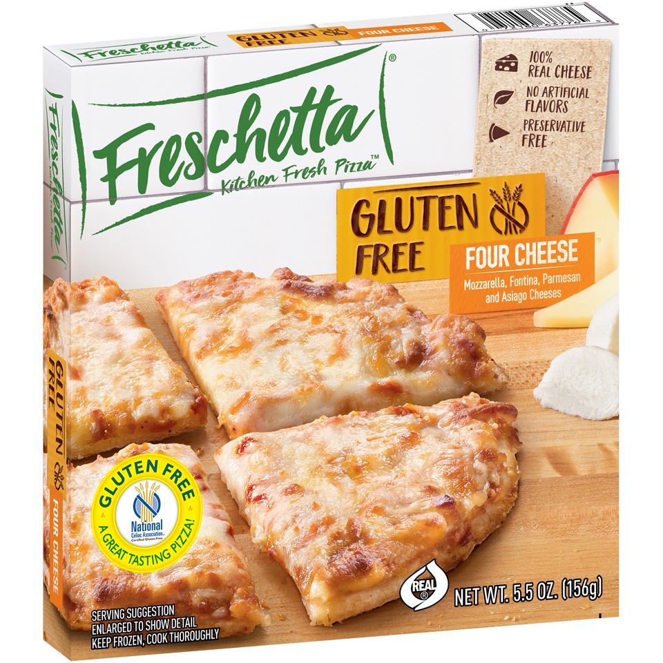 slide 2 of 9, Freschetta Gluten-Free Four Cheese Pizza, 5.5 oz