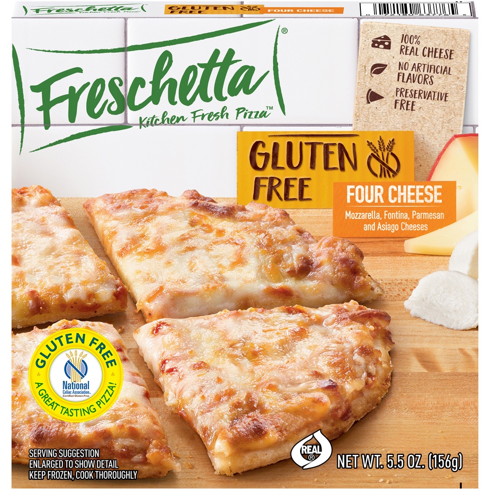 slide 1 of 9, Freschetta Gluten-Free Four Cheese Pizza, 5.5 oz