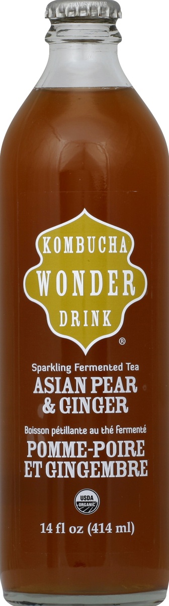 slide 4 of 4, Wonder Drink Organic Kombucha Asian Pear & Ginger, 14 fl oz