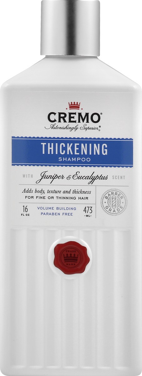 slide 1 of 11, Cremo Thickening Juniper & Eucalyptus Shampoo 16 oz, 16 oz